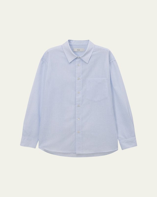 Oversized Button-Front Shirt, Unisex
